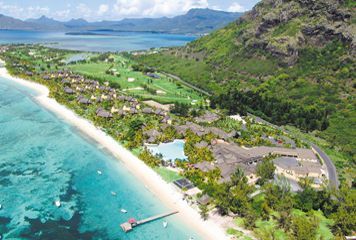 vue du ciel plage du Morne  Maurice